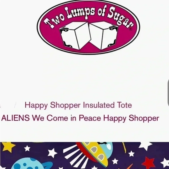 🆕 Happy Shopper Insulated Tote
ALIENS We Come in Peace Happy Shopper - Picture 4 of 6